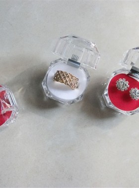 Fashion new jewelry packaging box plastic octagonal transpa