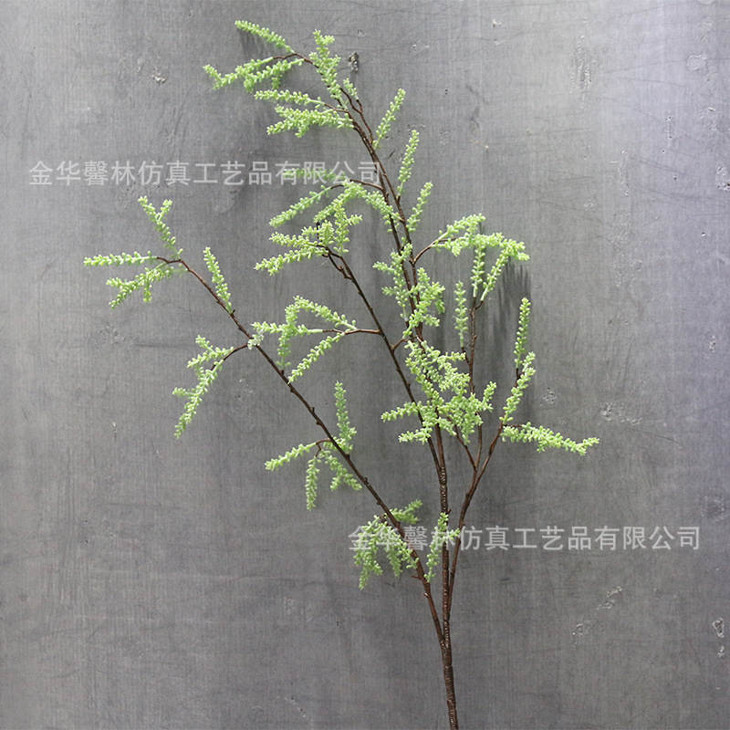 高枝花泡树桑果橱窗装饰仿真塑料花绿桑椹家居饰品串钱柳