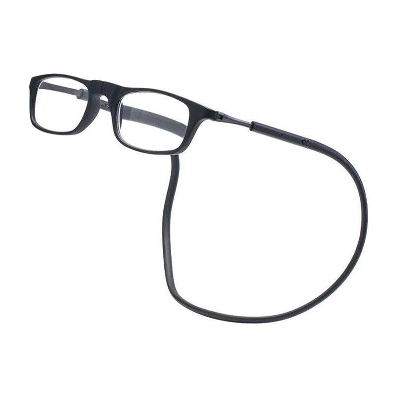 磁吸挂颈老花眼镜可携式男女通用TR90磁铁老花眼镜长腿伸缩套头架