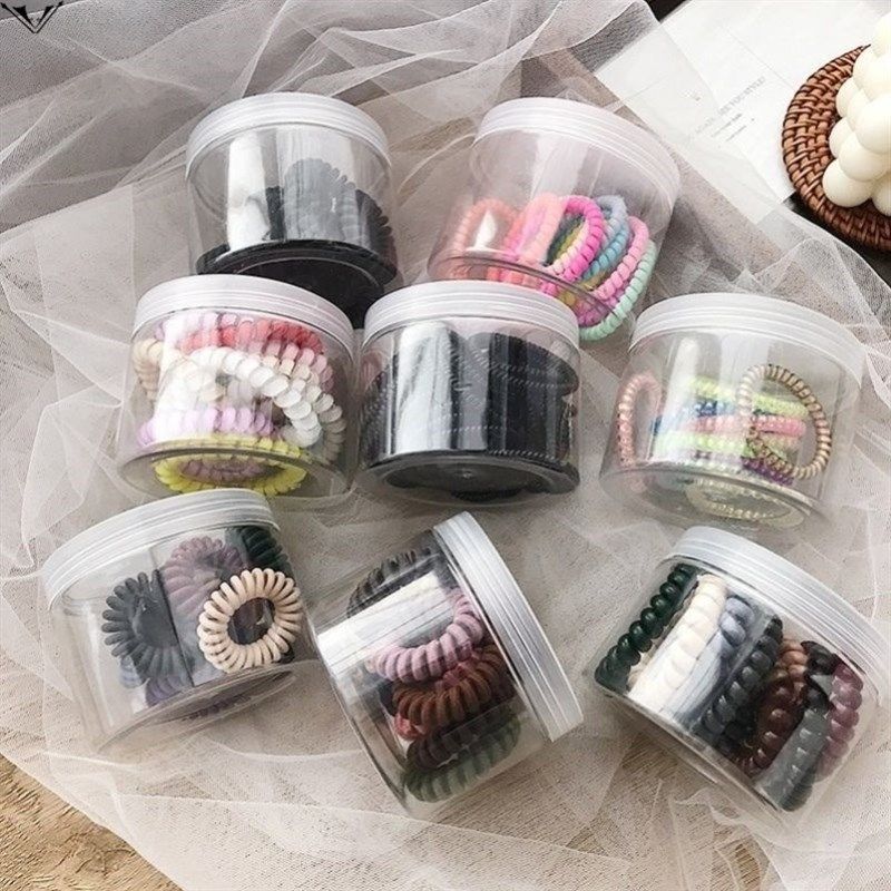 ins小号不伤发无痕磨砂哑光电话线发圈橡皮筋头绳女细款皮圈小号