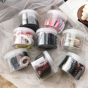 ins小号不伤发无痕磨砂哑光电话线发圈橡皮筋头绳女细款皮圈小号