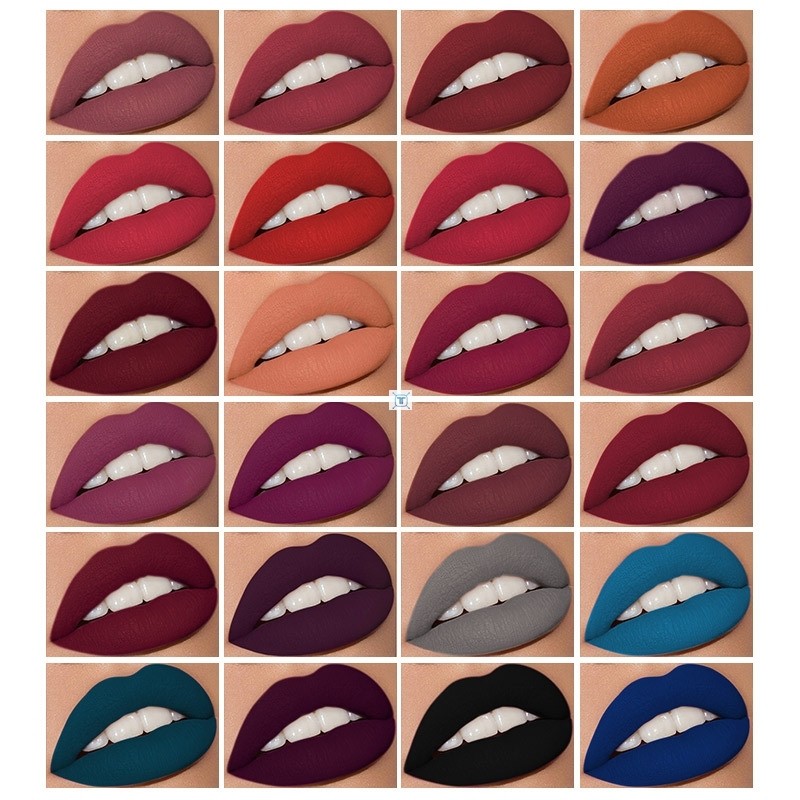 24 Colors/Set Matte Lipstick Set Waterproof Long Lasting