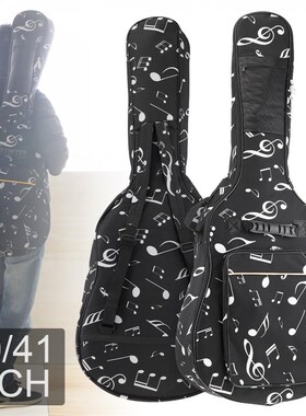 40 / 41 Inch Musical Note Folk Acoustic Guitar Case Double S
