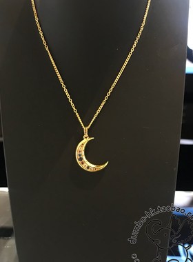 Thomas Sabo 汤玛士 纯银镀金 月亮吊坠 项链 KE1826