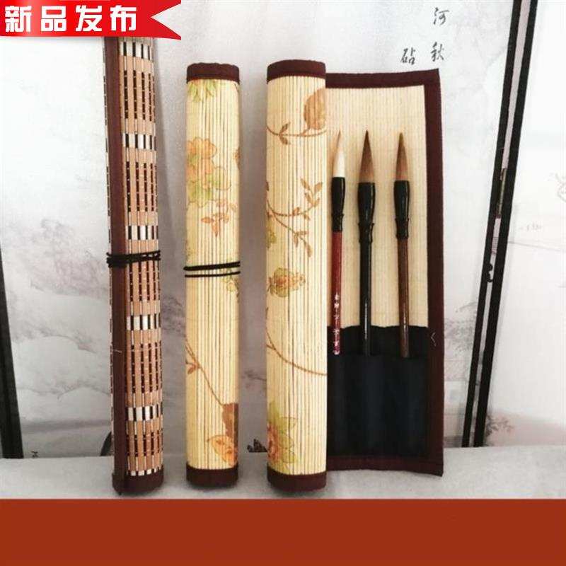 绑带防潮手工收纳包画画用学生用多i卡位笔帘方便防掉多用途时尚