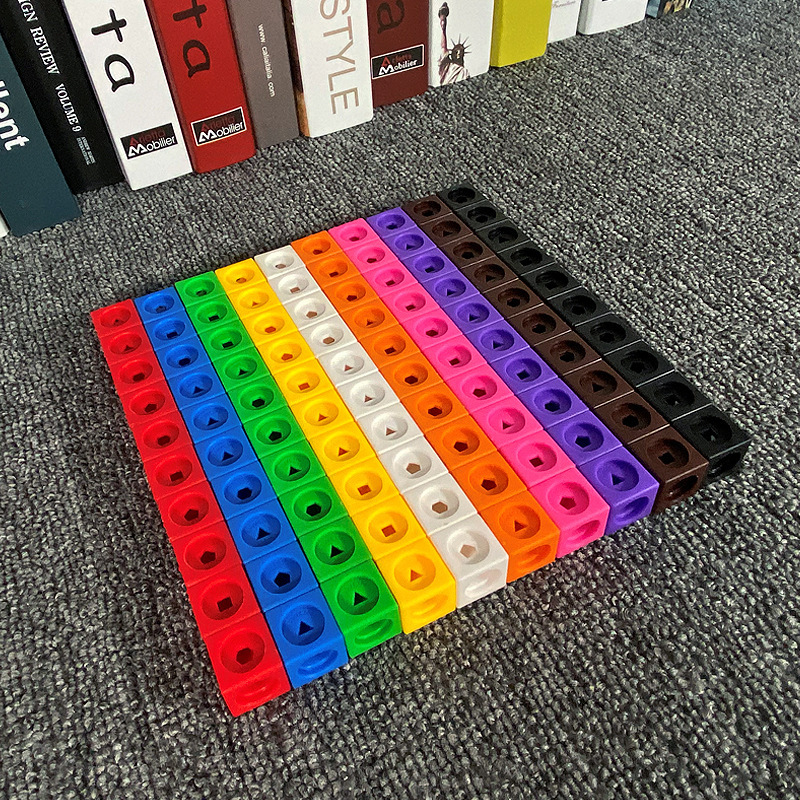 100pcs Numberblocks Multilink Linking Counting Cubes Snap