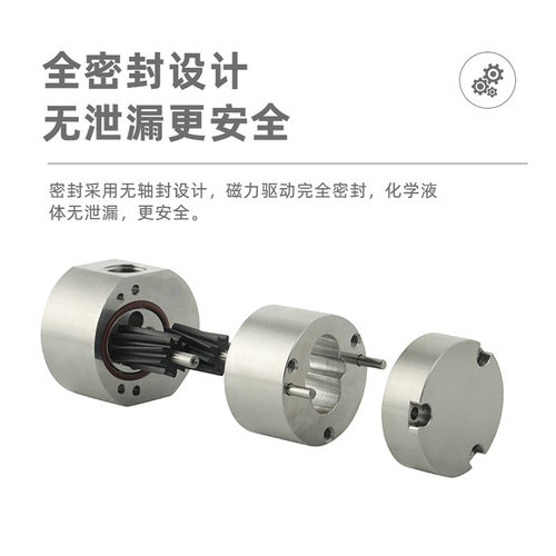 好货微型磁力驱动齿轮泵 耐酸碱无泄漏泵 316L不锈钢直流无刷抽水