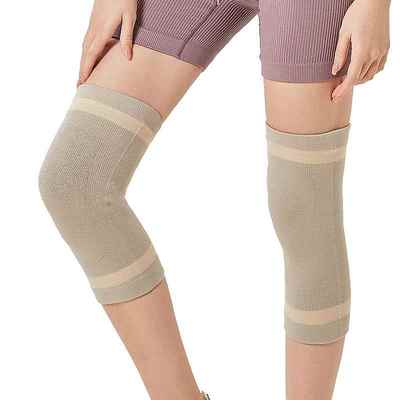 1 Pair Women Men Winter Knee Warmers Pads Thicken Fleece Kne