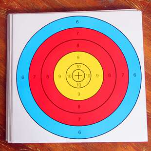 Bow and arrow archery target paper shooting figure shooting