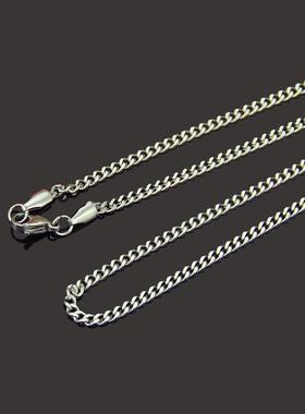 Hip Hop Men Stainless Steel Slim Vacuum Plating Cuban Chain