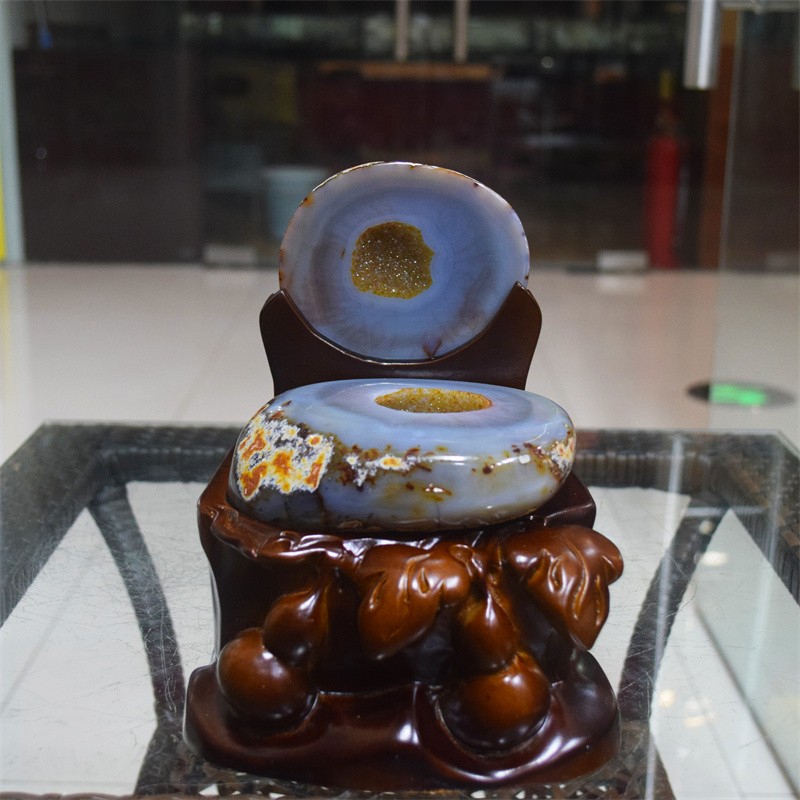 巴西天然玛瑙水晶聚宝盆居家办公紫晶洞乌拉圭原石紫晶簇装饰摆件