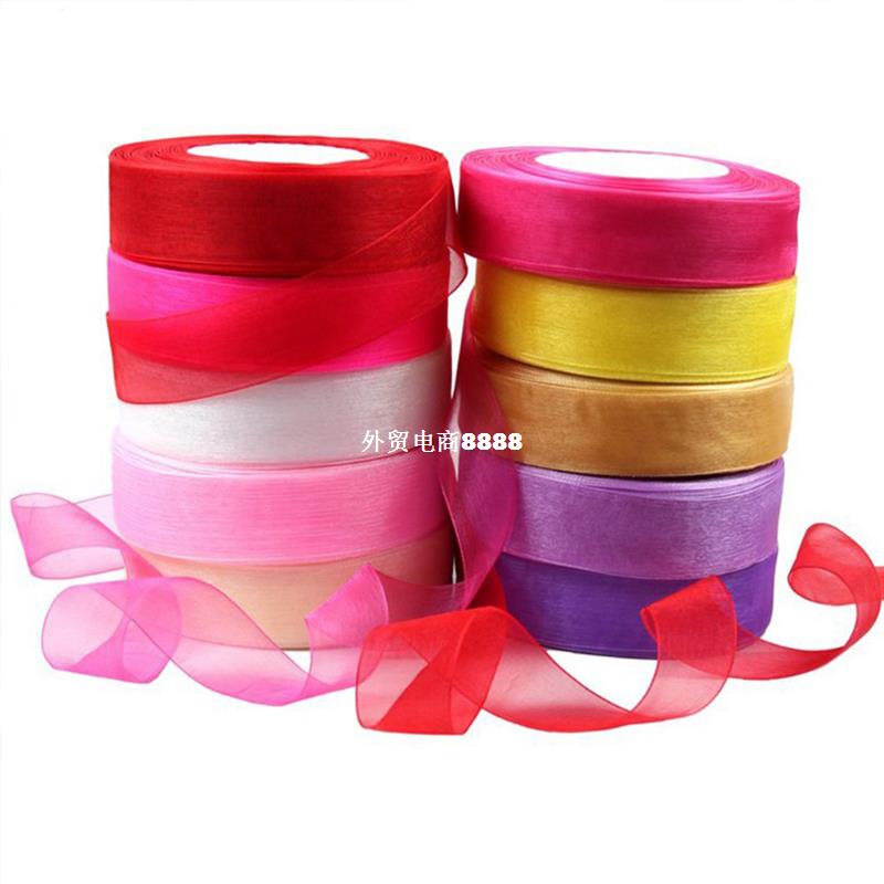 25mm Organza Ribbon Sewing Tape Accessory Chiffon F