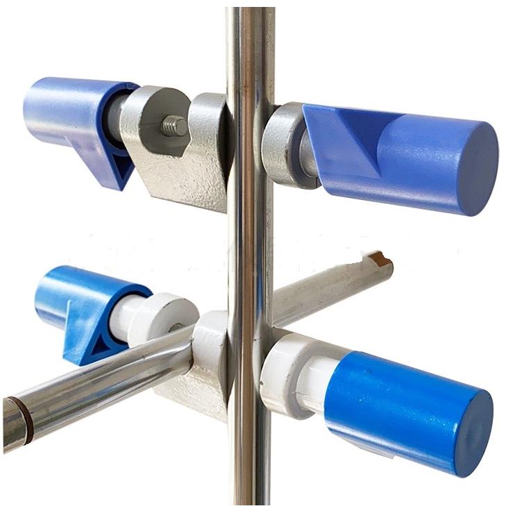 德式十字夹 合金铝直角固定夹实验室烧瓶烧杯冷凝管万用夹 双顶丝