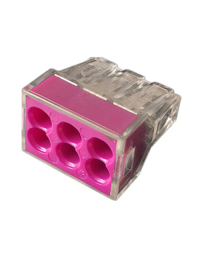 100只PCT-106六孔电线连接器快速接线端子分线器对接头硬线并线器