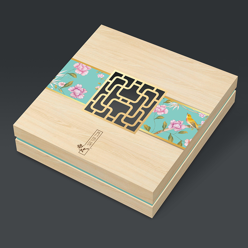 100g月饼礼盒包装盒高档定制手提礼品盒中秋4个68粒装125克空盒子