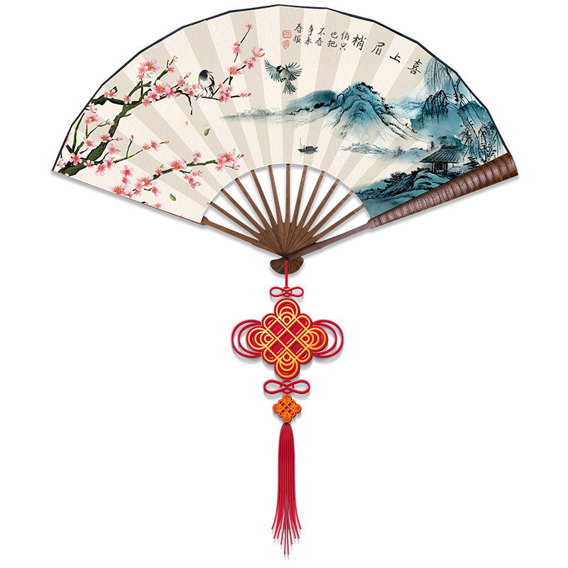 好货中国风客厅玄关装饰画电视沙发背景墙贴画墙纸自粘墙壁贴纸3d