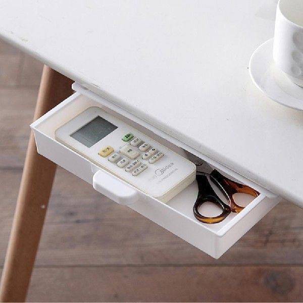 极速Self Stick Pencil Tray Under Desk Stand Self-adhesive