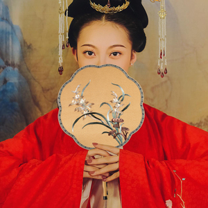 好货手工刺绣团扇子新中式古风双面结婚新娘苏绣国风汉服宫扇明制