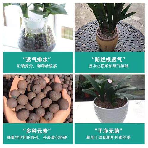 极速轻质垫底透气陶粒养花用防烂根兰花植料多肉铺面颗粒土陶粒麦
