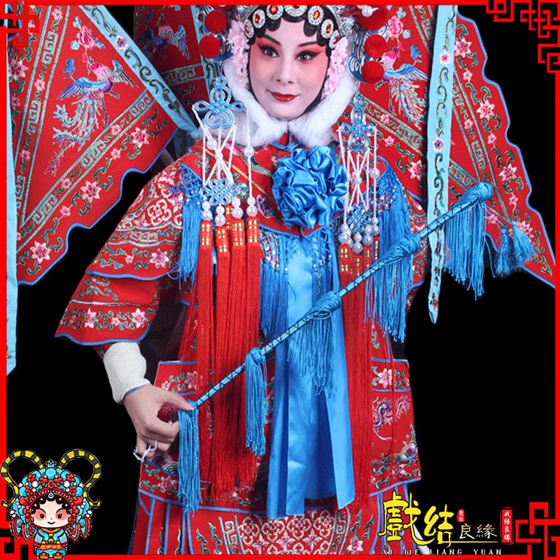 好货戏曲胸花靠绸花大靠配件京剧服装戏剧道具