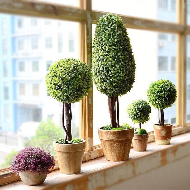 好货摆件家居仿真植物假套装盆栽小盆景花球室内客厅绿植装饰品西