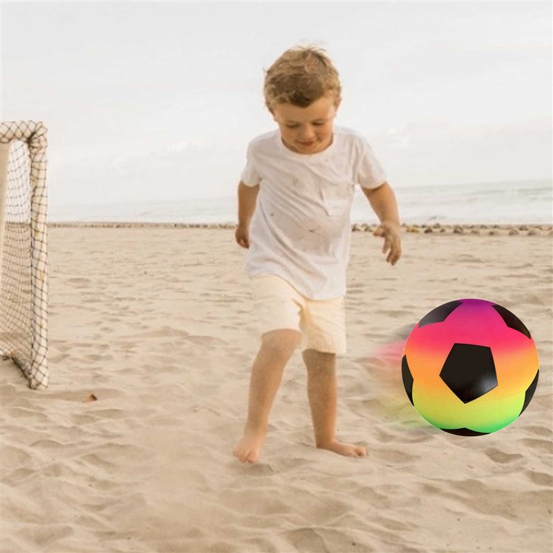 好货Inflatable Beach Ball 85 Inch PVC Rainbow Sturdy Playgro