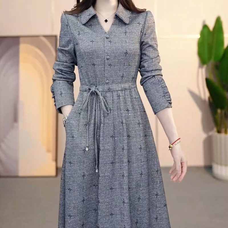 好货连衣裙2025新款女秋冬十三行爆款高贵气质品牌阔太太长袖女装