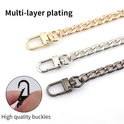 极速40-120cm Women Metal Gold chain Adornment Purse Straps B