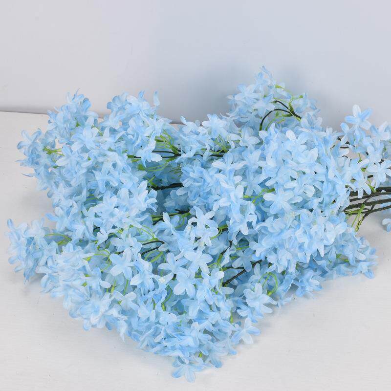 极速浪漫风格加密丁香花束布艺花技十字樱花仿真花家居婚庆假花2
