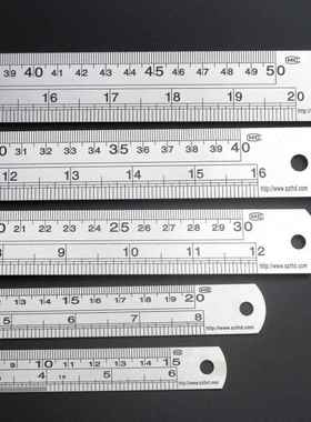 Metal Stainless Steel Scale Metric Ruler Centimeter Inches S