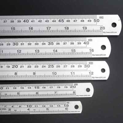 Metal Stainless Steel Scale Metric Ruler Centimeter Inches S