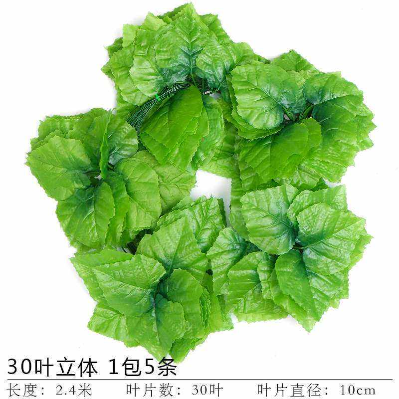 极速假藤蔓花草假树藤墙面饰品墙上腾轻便装饰物挂饰绿化胶绿色长