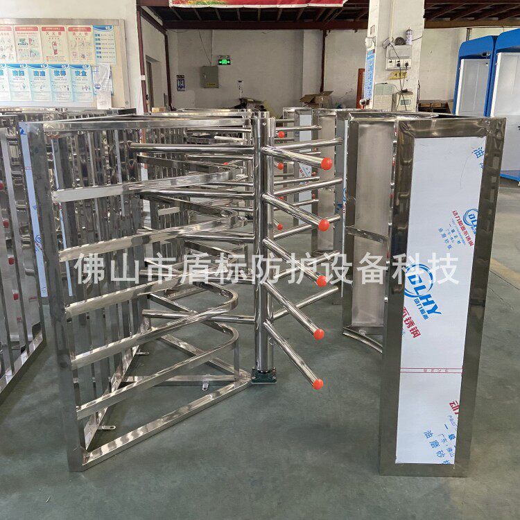 半高滚闸旋转栅栏门人行通道转闸机不锈钢三辊闸全高闸自动摆闸