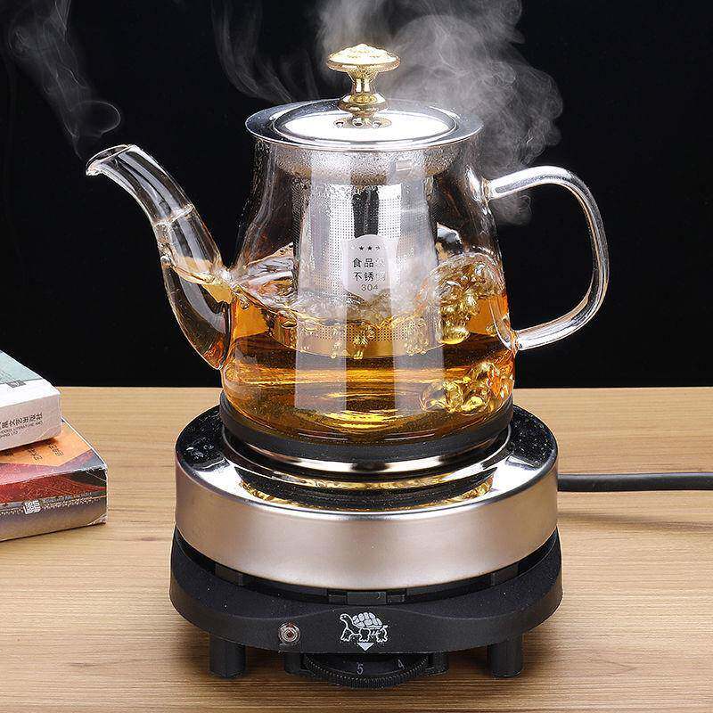 煮茶器套装耐热玻璃煮茶炉蒸汽煮茶壶加热小电热炉家用熬茶壶