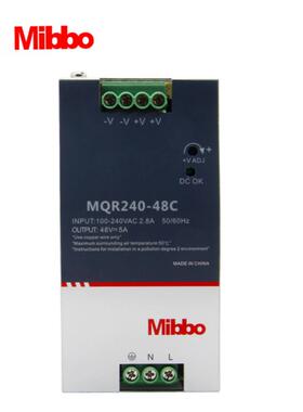 Mibbo米博MQR240W12V24V48V工控PLC导轨式开关电源替NDR系列