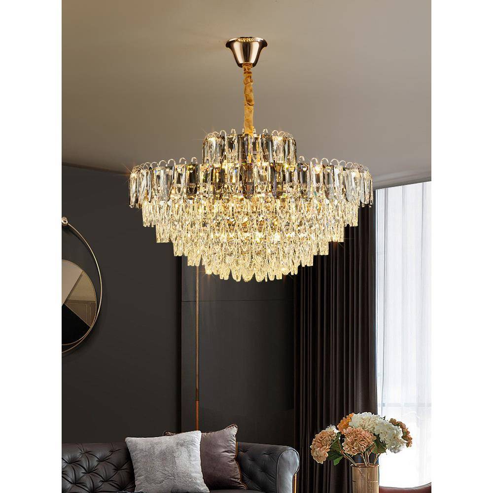 轻奢水晶吊灯2022年新款后现代简约设计师高档大气餐厅客厅主灯