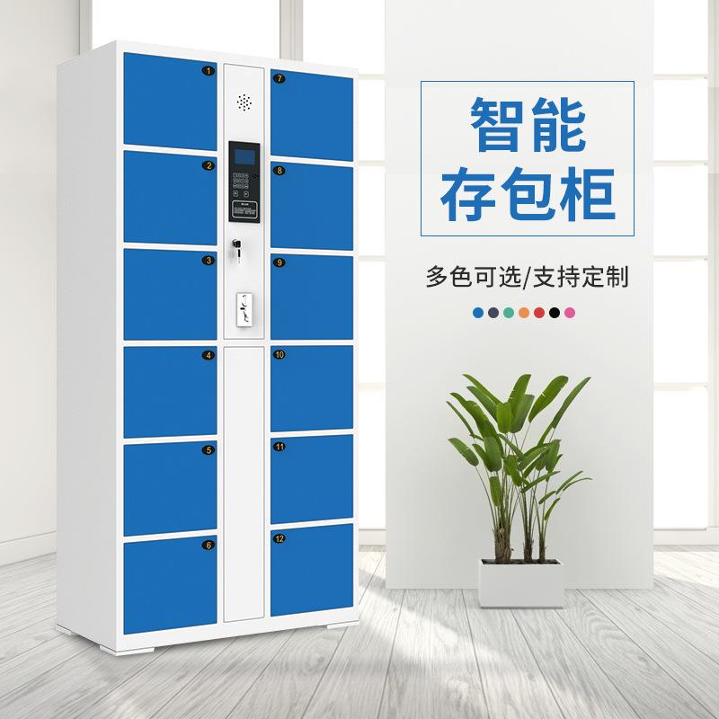 超市电子存包柜智能储物柜红外条码指纹刷卡人脸识别寄存柜