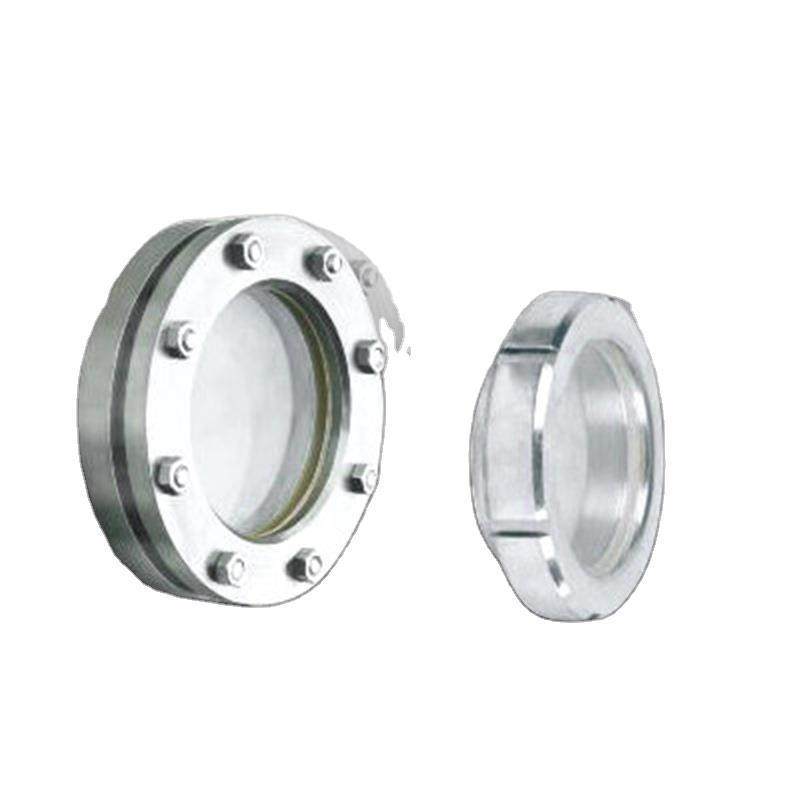 海胜不锈钢304316对夹法兰玻璃视镜JB593-64管道平板玻璃视盅