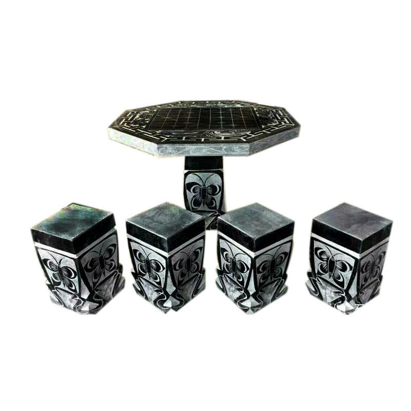 展示石凳休闲石桌石材制作仿古石雕石桌石椅