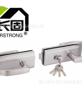供应长固ST-G007不锈钢大双开玻璃门锁高隔商铺玻璃大门锁