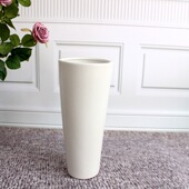 现代简约白色陶瓷花瓶假花花瓶仿真花花瓶餐桌摆设花器中号28cm