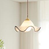 时尚 中古风玻璃草帽吊灯餐厅卧室餐厅前台吧台设计师创意装 饰吊灯