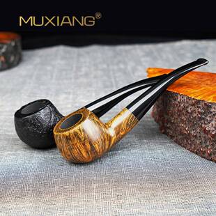 木香石楠木烟斗手工烟斗烟具弯式柄斗柄9mm榫头实木烟斗木质