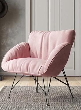 北欧单人沙发阳台休闲椅小户型客厅现代懒人沙发公寓民宿简约单椅