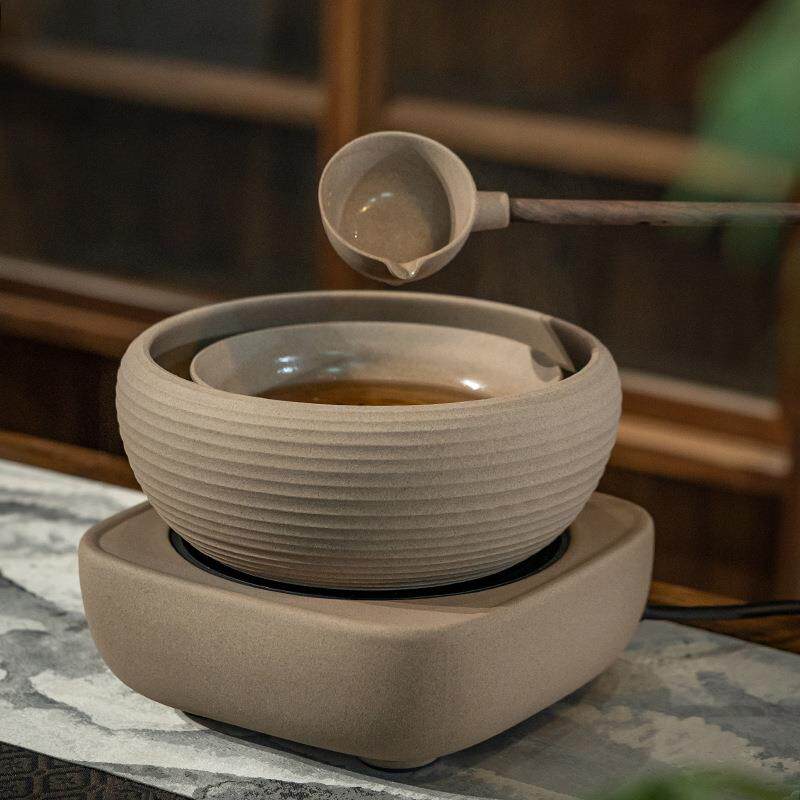 麦饭石复古煮茶壶电陶炉家用泡茶壶煮茶器泡茶壶分体过滤式煮茶碗