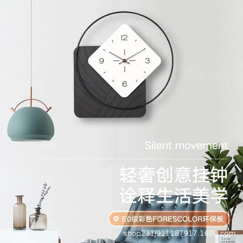 钟表客厅轻奢现代挂墙家用餐厅装饰壁画时尚创意挂钟简约时钟