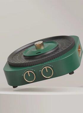 苏贞电锅电烤炉室内电烤盘电火锅涮烤一体锅韩式涮烤一体锅