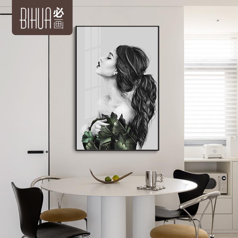 装饰画卫生间美女艺术人物走廊简约浴室挂画现代客厅卧室玄关壁画
