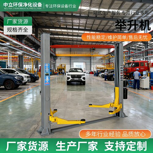 双柱举升机汽车保养升降设备二柱龙门电动液压升降机可供出口