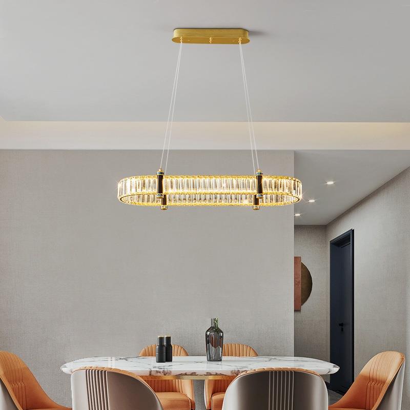 北欧轻奢饭厅餐厅现代简约时尚设计师家用主卧室灯具新款水晶吊灯